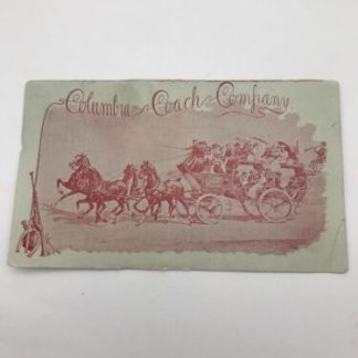 COLUMBIAN COACH COMPANY ADVERTISING SCHEDULE WORLD'S COLUMBIAN EXPOSITION 1893