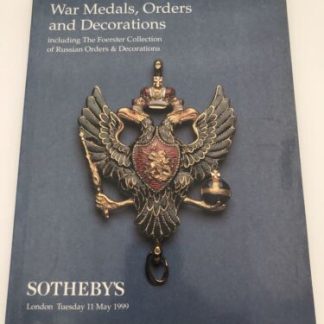 Sotheby’s Catalog War Medals Orders And Decorations 5/11/99