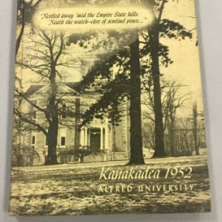 Alfred University Yearbook Kanakaden 1952 New York Year Book Original