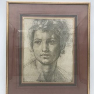 Vintage Copy of Andrea Del Sarto Head of John the Baptist Maison Franco