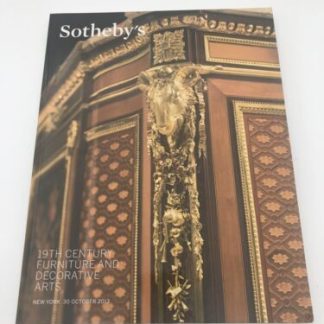 Sotheby’s Catalog 19th century Furniture And Decorative October 30, 2013