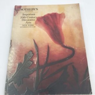 Sotheby’s Important 20th Century Decorative Arts - NY Nov 20 & 21 1987