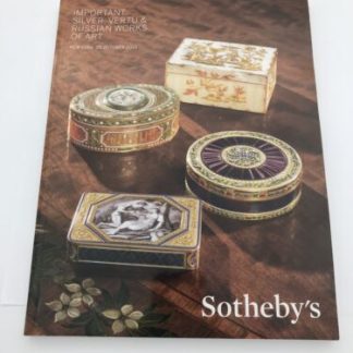 Sotheby’s Catalog Important Silver Vertu & Russian Works Of Art 10/29/13