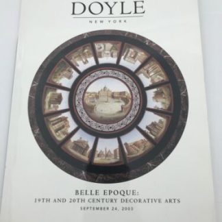 Doyle Auction Catalog Belle Epoque 19th 20th Century Decorative Arts 9/24/03