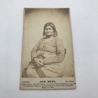 Old Bets Massacre Of 1862 CDV Whitney’s St. Paul Dakota War