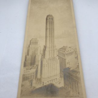 Vintage Architectural Drawing 20 Exchange Place Cross & Cross George Maguolo