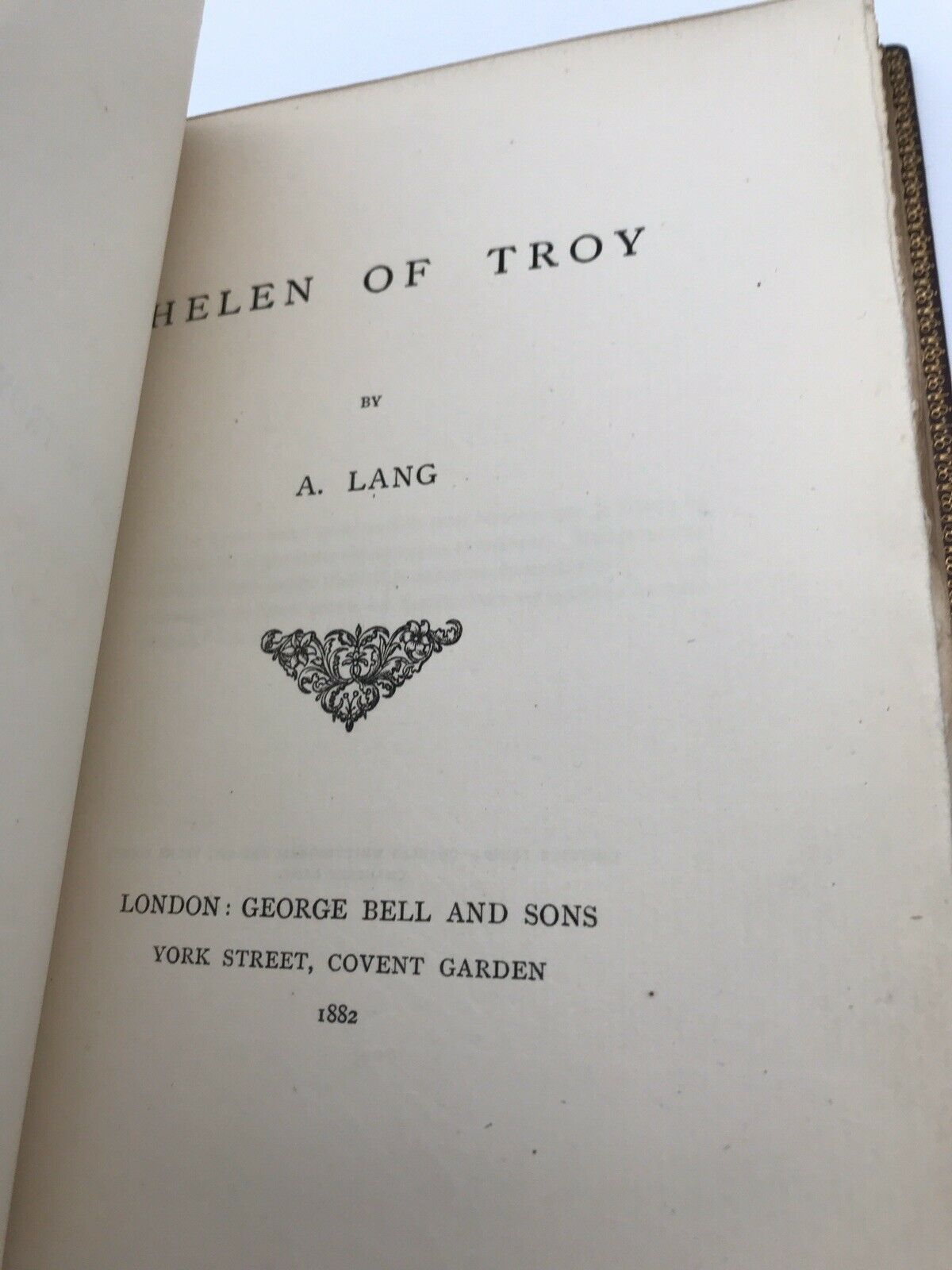 Helen Of Troy By A. Lang 1882 Fine Binding - Image 9
