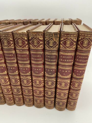 Causes célèbres et intéressantes avec les jugemens - 1746, 22 Tomes Fine Binding - Image 3