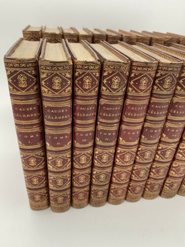 Causes célèbres et intéressantes avec les jugemens - 1746, 22 Tomes Fine Binding - Image 2