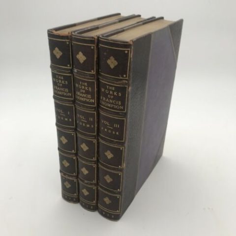 The Works of Francis Thompson Poems: In Three Volumes 1913 Stikeman Co. Binder