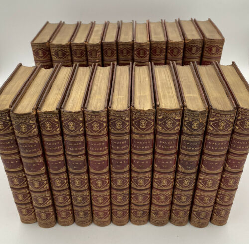 Causes célèbres et intéressantes avec les jugemens - 1746, 22 Tomes Fine Binding