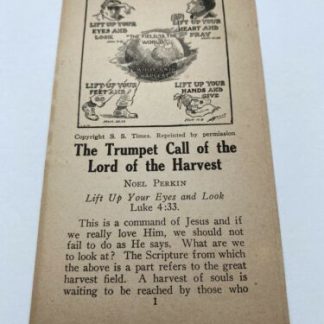 The Trumpet Call of the Lord of the Harvest - Religious pamphlet Evangel Tract