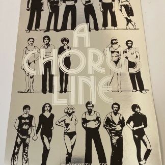 A Chorus Line Broadway Properties LTD 1977 First Edition Window Card Poster RARE