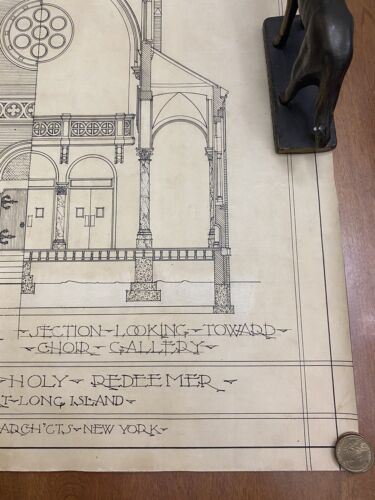 Our Holy Redeemer Church Freeport NY Built 1911 Architectural Drawing - Image 4