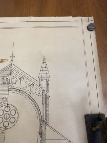 Our Holy Redeemer Church Freeport NY Built 1911 Architectural Drawing - Image 3