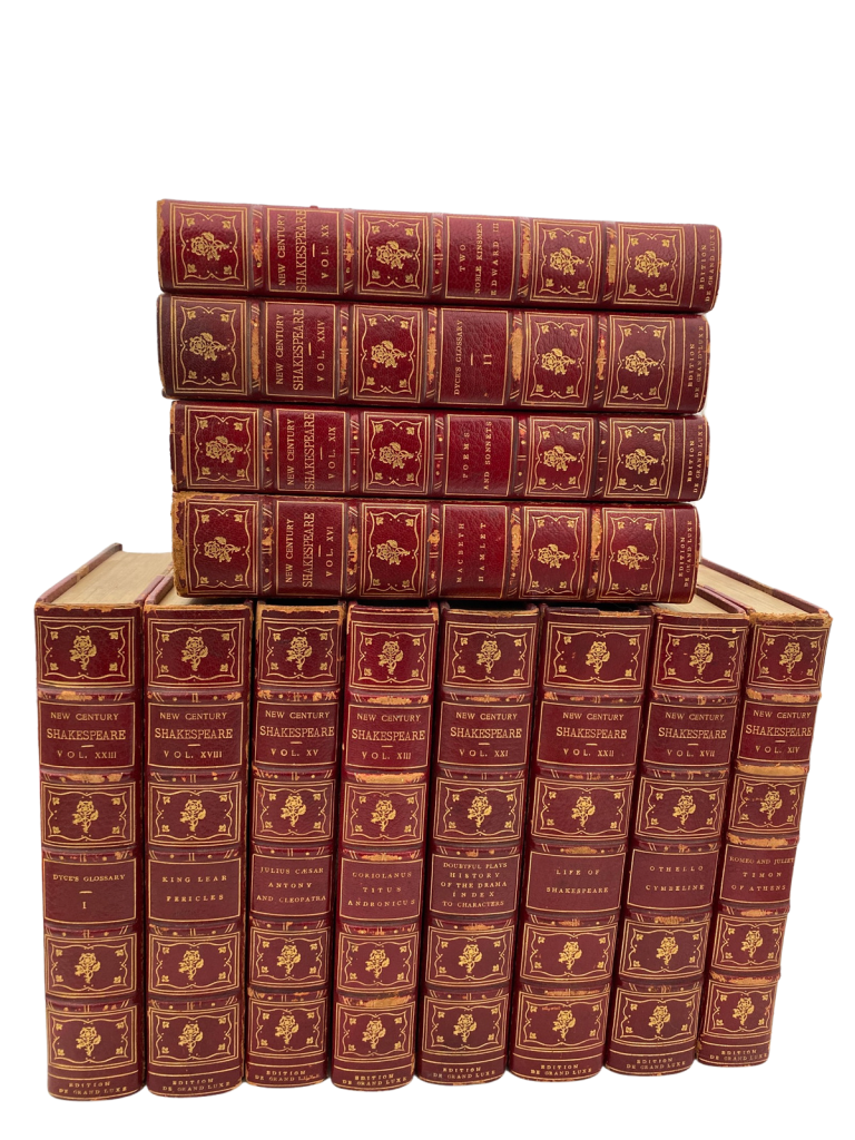 New Century Shakespeare Edition De Grand Luxe - 12 Volumes - 1901 - Fine Binding