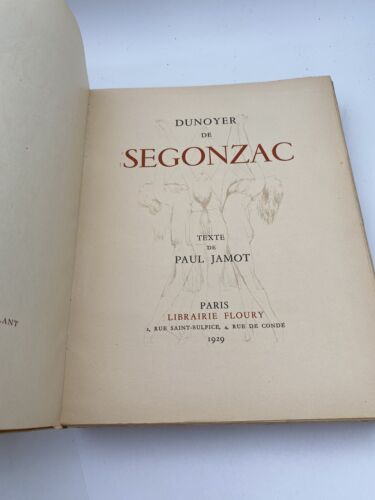 Andre Dunoyer De Segonzac Paul Jamot PPB 1929 Paris with Slip Case - Image 7