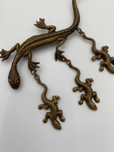 Vintage Artisan Reptile Lizard Brooch RARE find - Image 7
