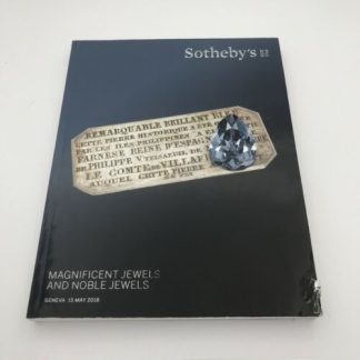 Sotheby’s Auction Catalog Magnificent Jewels & Noble Jewels Geneva May 15, 2018