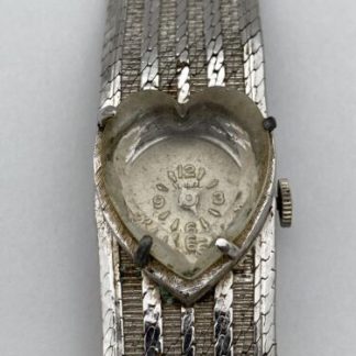 Heart Shaped Crystal Lady Sheffield Wrist Watch Caliber 5011 B 1 Needs Cleaning