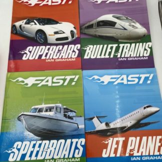 Fast! Bullet Trains, Supercars, Speedboats, Jet Planes lot of 4 books