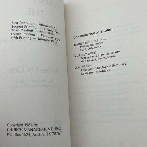 Managing The Church Vol 1-3 . Biz Admin Biz Methods Critical Inc Robert N Gary - Image 5