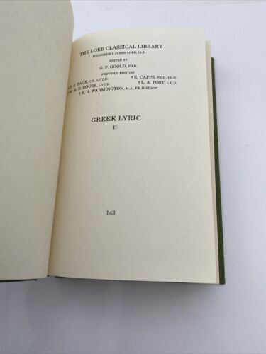 Greek Lyric, Volume II: Anacreon, Anacreontea, Choral Lyric from - Image 2