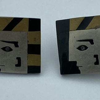 925 Egyptian / Pharaoh Motive Tut - Modernist - Hecho En Mexico - Earrings