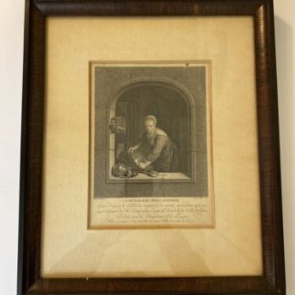 "La Menagere Hollandoise" The Dutch housewife, 1757, Etching Johann Georg Wille