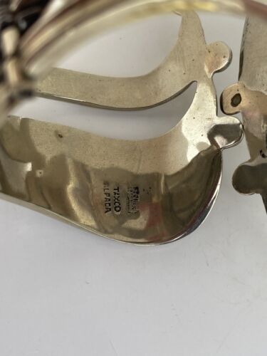 Vintage Taxco Alpaca Abalone Clamp Bracelet - Image 10