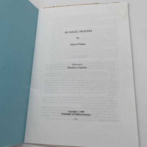 100 Magic Prayers Finbarr Christian Magic Spells Occult Magick Jesus Bible - Image 3