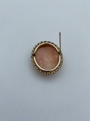Vintage 12K Gold Filled L.S.P. Co Madonna Rare Left Facing Shell Cameo Brooch - Image 7