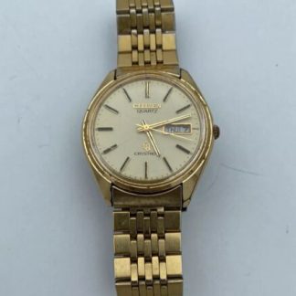 Citizen Crystron 44-2828 Vintage Rare Wrist Watch Quartz Retro Date Day Japan