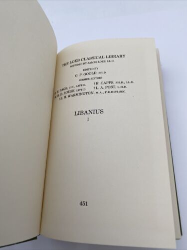 Libanius Selected Works, Hardcover by Libanius, Like New Used, Free shipping ... - Image 3