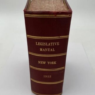 Manual for the use of the Legislature of the State of New York 1933