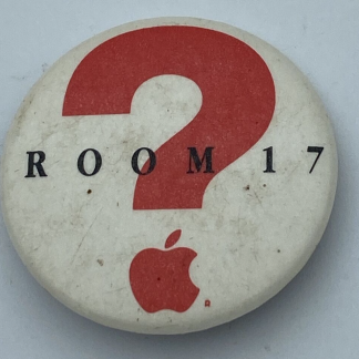 Room 17 Apple Advertisement Button Pin