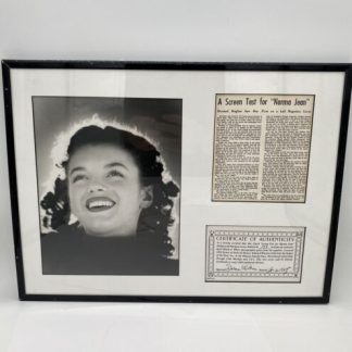 Norma Jean (Marilyn Monroe) Wall Display Signed By Delmar Watson Limited Ed #149