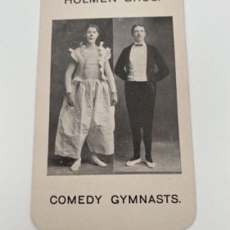Holmen Brothers Comedy Gymnasts Advertising Card Early 1900s Circus