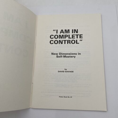 I Am In Complete Control By David Savant 1986 - Image 2