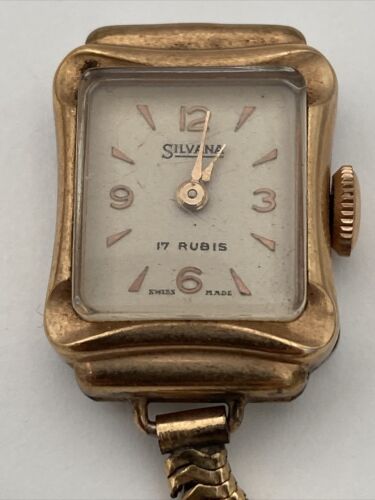 Vintage Silvana Ladies Lapel Watch/ Brooch / Nurses Watch 17 Jewels Gold Plated - Image 9