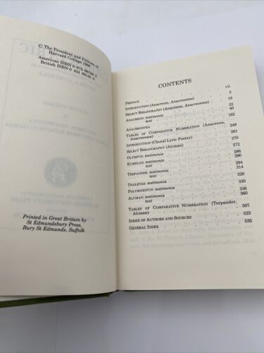 Greek Lyric, Volume II: Anacreon, Anacreontea, Choral Lyric from - Image 4