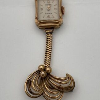 Vintage Silvana Ladies Lapel Watch/ Brooch / Nurses Watch 17 Jewels Gold Plated