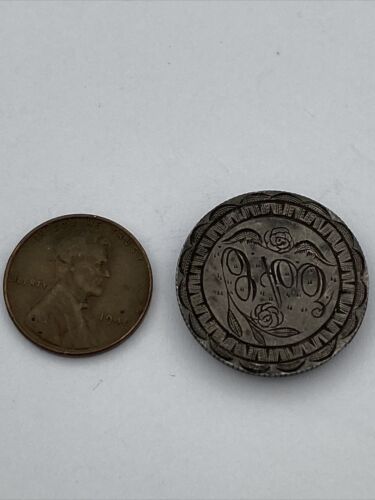 1800? Antique Coin Love Token Pin, Silver Quarter Coin, Seated Liberty - Image 3