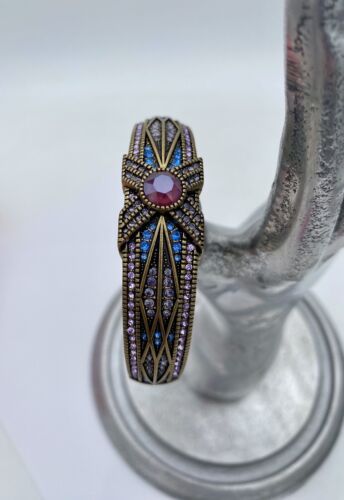 Heidi Daus® "Tapered X" Crystal Stackable Bangle Bracelet Large : 7 - 7 1/2" in - Image 5