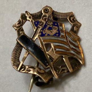 Jr. Order United American Mechanics Antique Lapel Pin Fraternal OUAM