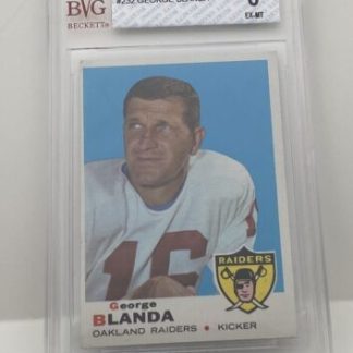 1969 Topps Football George Blanda #232 Oakland Raiders BVG 6