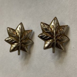 Major Silver Oak Leaf Military Insignia Vanguard V-21-N Matched Set Sterling