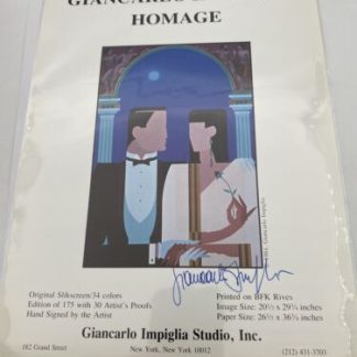 GIANCARLO IMPIGLIA Homage ART EXPO NEW YORK 84 EXHIBITION ART PRINT Signed