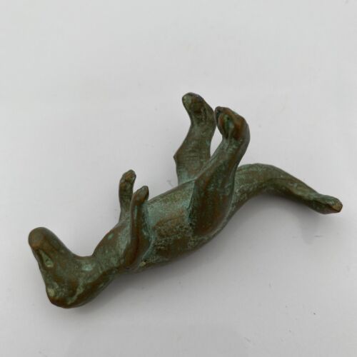 SRG Trachodon Dinosaur Bronze Metal Toy Figurine 1940-50’s Vintage - Image 8