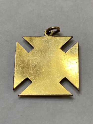 Rare FLT Odd Fellows Pendant Gold Enamel - Friendship, Love and Truth - Image 2